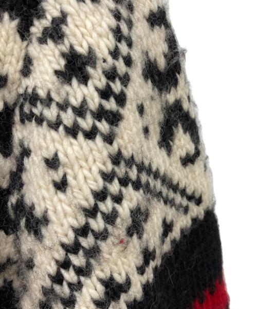 POLO SPORT（ポロスポーツ）POLO SPORT (ポロスポーツ) ノルディック柄カウチンハンドニット ブラック サイズ:Lの古着・服飾アイテム