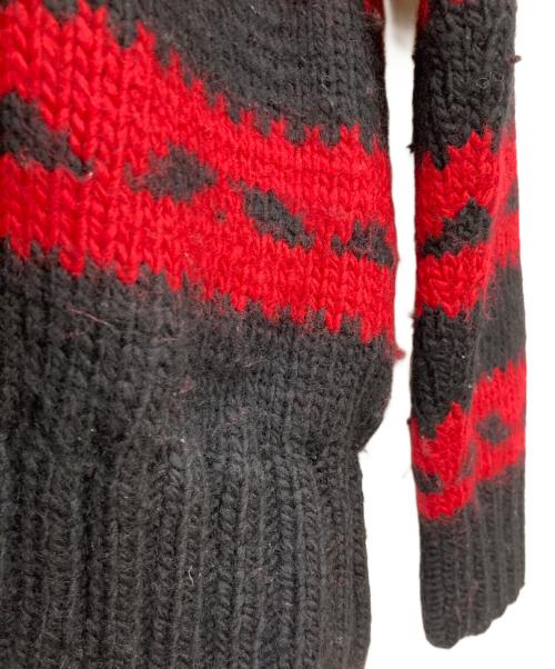 POLO SPORT（ポロスポーツ）POLO SPORT (ポロスポーツ) ノルディック柄カウチンハンドニット ブラック サイズ:Lの古着・服飾アイテム