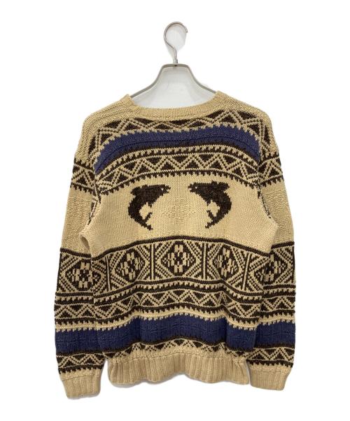POLO SPORT（ポロスポーツ）POLO SPORT (ポロスポーツ) 90’s Hand Knit ベージュ サイズ:Ｌの古着・服飾アイテム