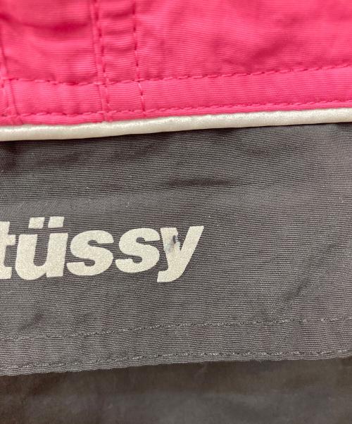 stussy（ステューシー）stussy (ステューシー) アノラックパーカー ブラック×ピンク サイズ:Sの古着・服飾アイテム