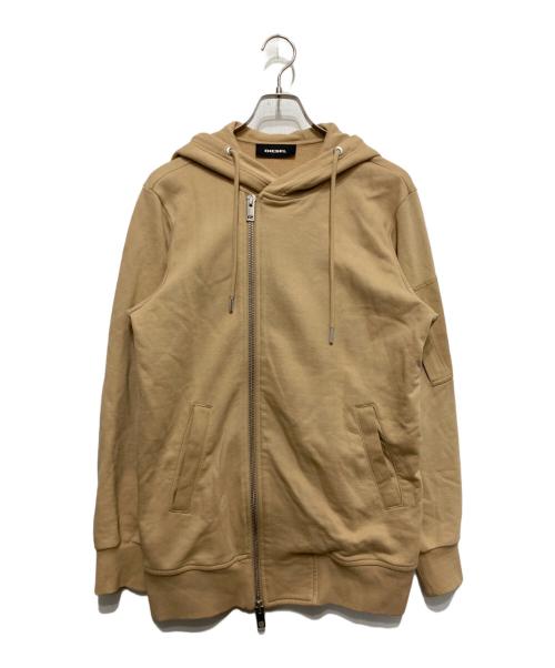 DIESEL（ディーゼル）DIESEL (ディーゼル) ジップパーカー ベージュ サイズ:Sの古着・服飾アイテム
