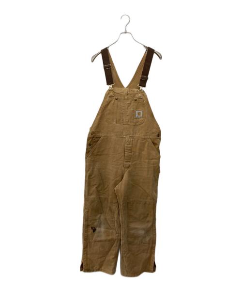 CarHartt（カーハート）CarHartt (カーハート) キルティングダブルニーオーバーオール ベージュ サイズ:38×30の古着・服飾アイテム