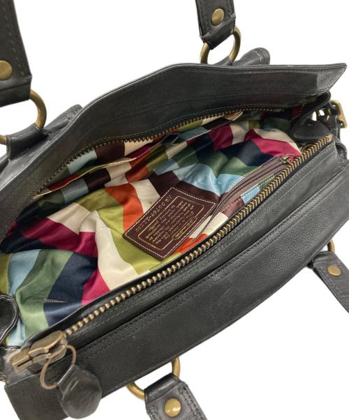 COACH（コーチ）COACH (コーチ) ターンロックサッチェルショルダーバッグ ブラックの古着・服飾アイテム