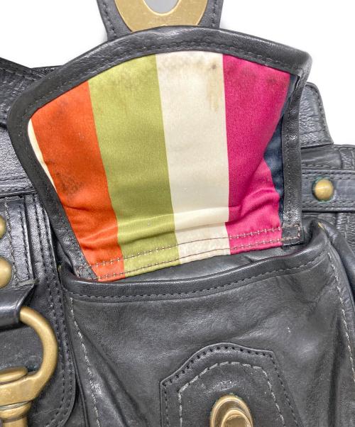 COACH（コーチ）COACH (コーチ) ターンロックサッチェルショルダーバッグ ブラックの古着・服飾アイテム