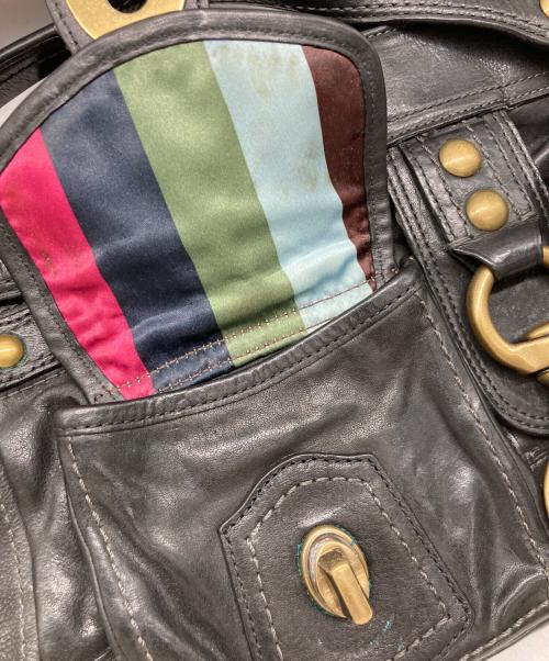 COACH（コーチ）COACH (コーチ) ターンロックサッチェルショルダーバッグ ブラックの古着・服飾アイテム