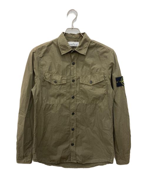STONE ISLAND（ストーンアイランド）STONE ISLAND (ストーンアイランド) Button Up Overshirt グリーン サイズ:Sの古着・服飾アイテム