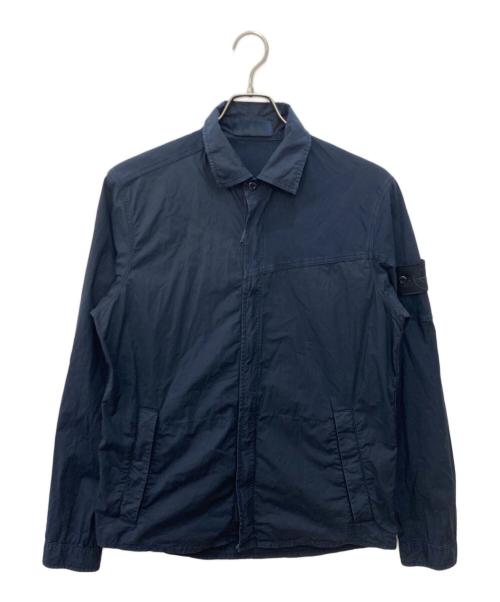 STONE ISLAND（ストーンアイランド）STONE ISLAND (ストーンアイランド) ゴーストピース ダブルZIP シャツ ジャケット ネイビー サイズ:Sの古着・服飾アイテム
