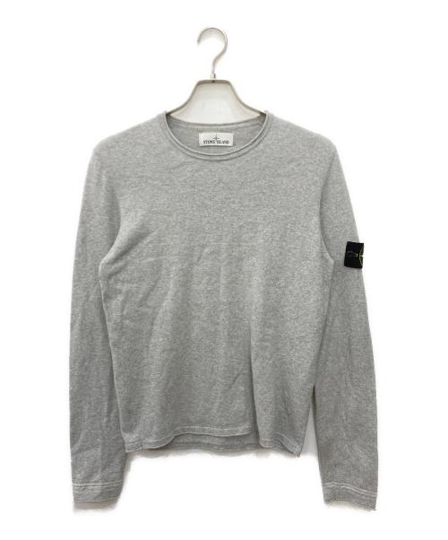 STONE ISLAND（ストーンアイランド）STONE ISLAND (ストーンアイランド) ロゴパッチクルーネックジャンパー ニット グレー サイズ:Sの古着・服飾アイテム