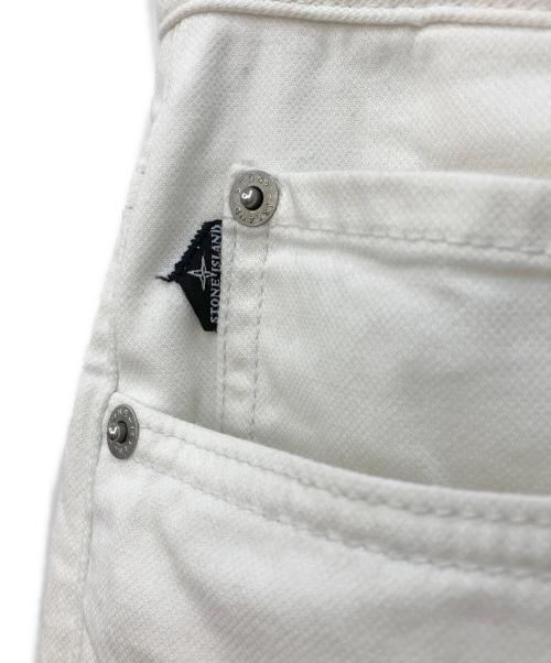 STONE ISLAND（ストーンアイランド）STONE ISLAND (ストーンアイランド) ワッペンスリムパンツ ホワイト サイズ:28の古着・服飾アイテム