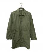 STONE ISLANDストーンアイランド）の古着「MICRO REPS MAC サイドロゴパッチ ステンカラーコート」｜グリーン
