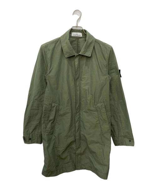 STONE ISLAND（ストーンアイランド）STONE ISLAND (ストーンアイランド) MICRO REPS MAC サイドロゴパッチ ステンカラーコート グリーン サイズ:Sの古着・服飾アイテム
