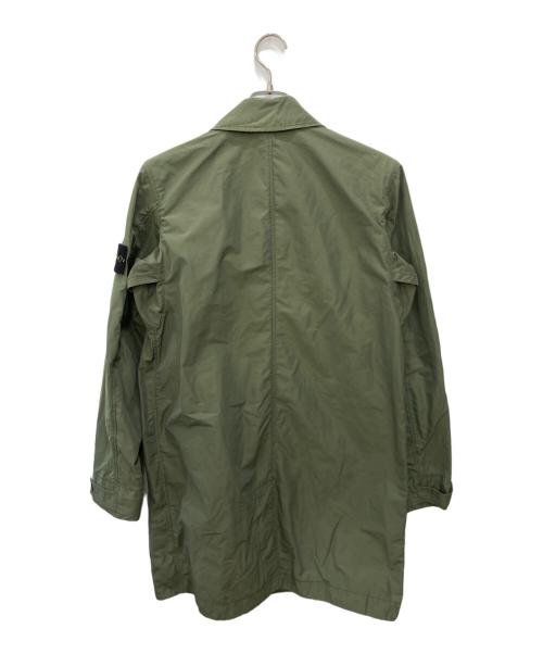 STONE ISLAND（ストーンアイランド）STONE ISLAND (ストーンアイランド) MICRO REPS MAC サイドロゴパッチ ステンカラーコート グリーン サイズ:Sの古着・服飾アイテム