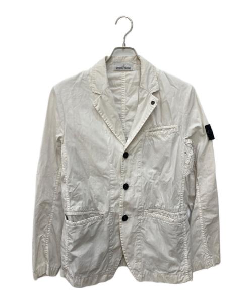 STONE ISLAND（ストーンアイランド）STONE ISLAND (ストーンアイランド) Garment Dyed Button Blazer Jacket ホワイト サイズ:Sの古着・服飾アイテム