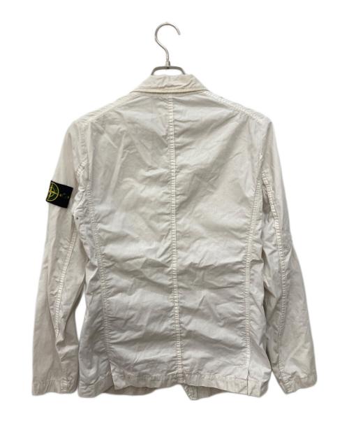 STONE ISLAND（ストーンアイランド）STONE ISLAND (ストーンアイランド) Garment Dyed Button Blazer Jacket ホワイト サイズ:Sの古着・服飾アイテム