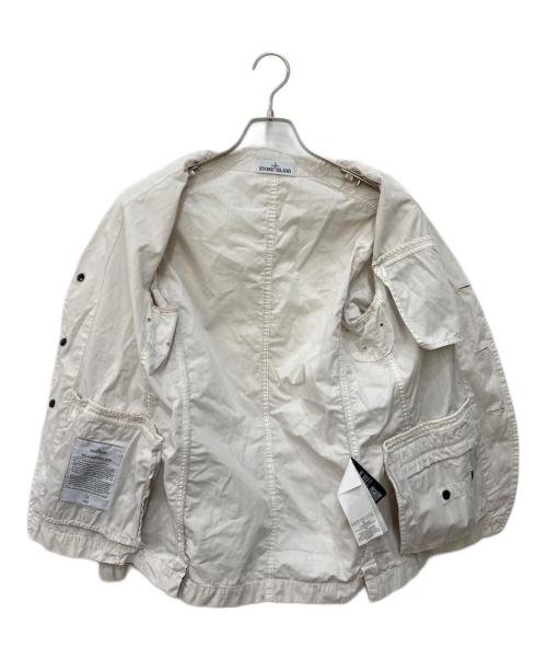 STONE ISLAND（ストーンアイランド）STONE ISLAND (ストーンアイランド) Garment Dyed Button Blazer Jacket ホワイト サイズ:Sの古着・服飾アイテム