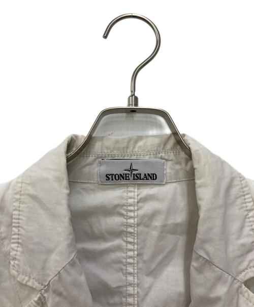 STONE ISLAND（ストーンアイランド）STONE ISLAND (ストーンアイランド) Garment Dyed Button Blazer Jacket ホワイト サイズ:Sの古着・服飾アイテム