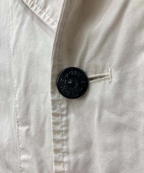 STONE ISLAND（ストーンアイランド）STONE ISLAND (ストーンアイランド) Garment Dyed Button Blazer Jacket ホワイト サイズ:Sの古着・服飾アイテム