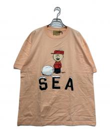 WIND AND SEA×PEANUTS（ウィンダンシー×ピーナッツ）の古着「Charlie & Small Ball Tee」｜ピンク
