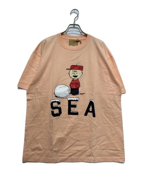 WIND AND SEA（ウィンダンシー）WIND AND SEA (ウィンダンシー) PEANUTS (ピーナッツ) Charlie & Small Ball Tee ピンク サイズ:L 未使用品の古着・服飾アイテム