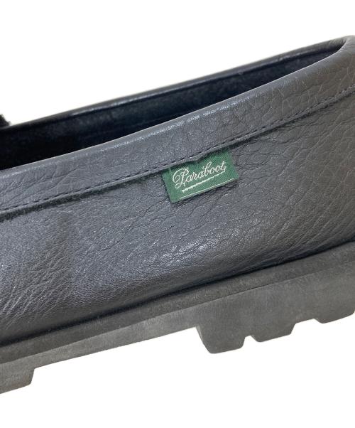PARABOOT（パラブーツ）PARABOOT (パラブーツ) CORAUX FOULレザーコインローファー ブラック サイズ:7の古着・服飾アイテム