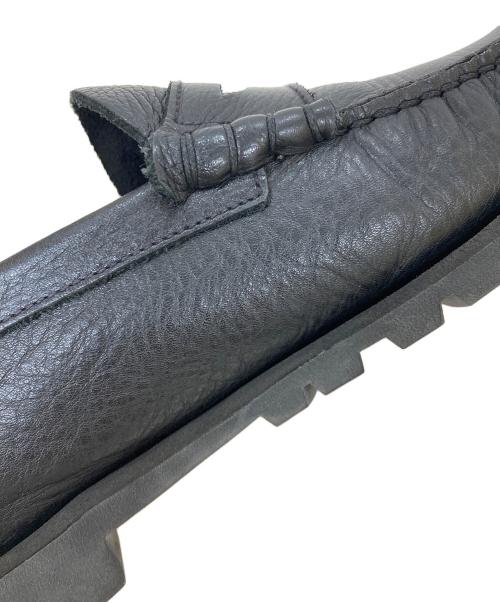 PARABOOT（パラブーツ）PARABOOT (パラブーツ) CORAUX FOULレザーコインローファー ブラック サイズ:7の古着・服飾アイテム