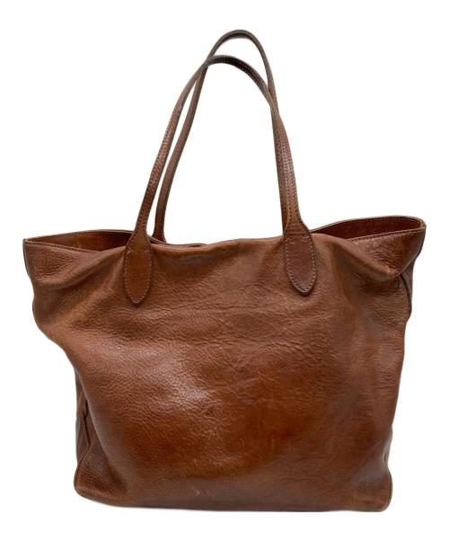 RALPH LAUREN（ラルフローレン）RALPH LAUREN (ラルフローレン) レザートートバッグ ブラウンの古着・服飾アイテム