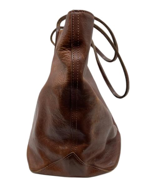 RALPH LAUREN（ラルフローレン）RALPH LAUREN (ラルフローレン) レザートートバッグ ブラウンの古着・服飾アイテム