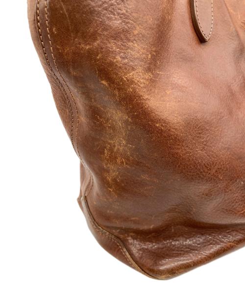 RALPH LAUREN（ラルフローレン）RALPH LAUREN (ラルフローレン) レザートートバッグ ブラウンの古着・服飾アイテム