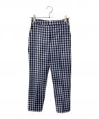 JENNEジェンヌ）の古着「ギンガムチェックサマーパンツ」｜ネイビー