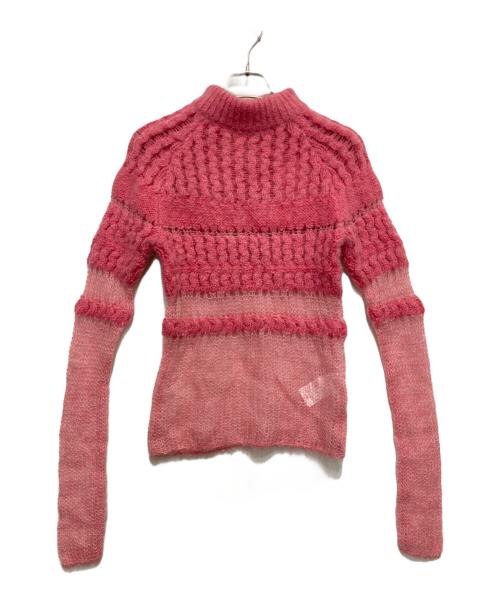 Ameri VINTAGE（アメリヴィンテージ）Ameri VINTAGE (アメリヴィンテージ) BUMPY SHEER DOCKING KNIT ピンク サイズ:F 未使用品の古着・服飾アイテム
