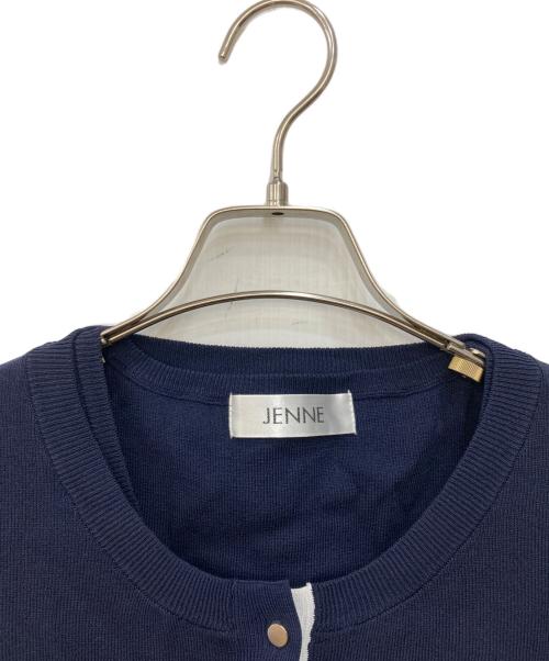 JENNE（ジェンヌ）JENNE (ジェンヌ) French配色アンサンブルニット ネイビー サイズ:S 未使用品の古着・服飾アイテム