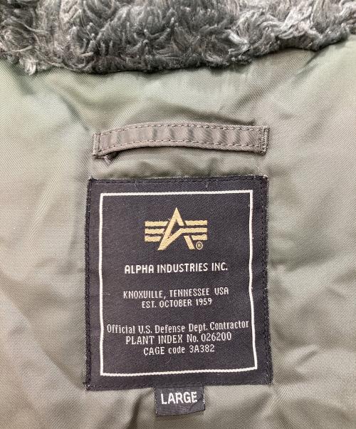 ALPHA（アルファ）ALPHA (アルファ) N-3Bタイプコート オリーブ サイズ:LARGEの古着・服飾アイテム