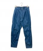 E.TAUTZイートーツ）の古着「PLEATED CHORE TROUSSERS」｜インディゴ