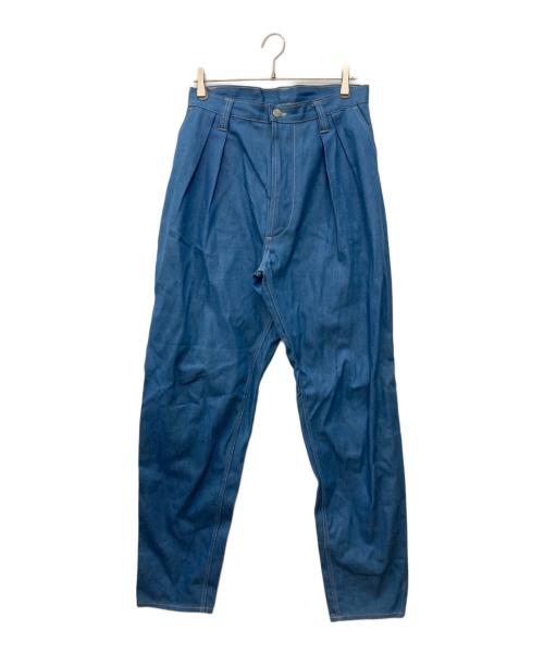 E.TAUTZ（イートーツ）E.TAUTZ (イートーツ) PLEATED CHORE TROUSSERS インディゴ サイズ:32の古着・服飾アイテム