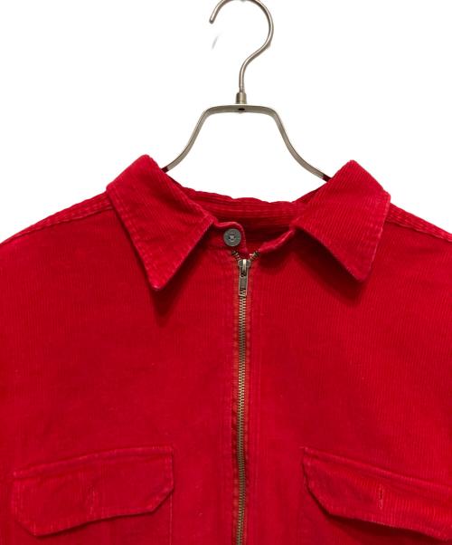 marlboro（マルボロ）Marlboro (マルボロ) ハーフジップコーデュロイシャツ レッド サイズ:XLの古着・服飾アイテム
