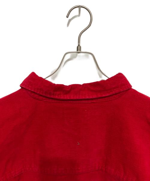 marlboro（マルボロ）Marlboro (マルボロ) ハーフジップコーデュロイシャツ レッド サイズ:XLの古着・服飾アイテム