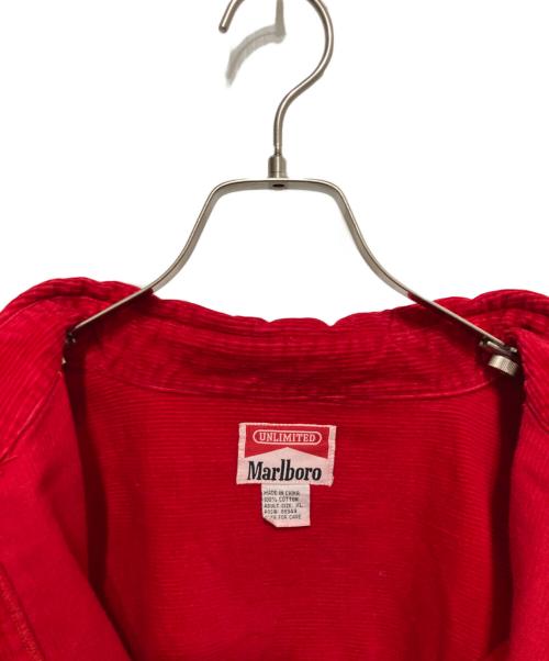 marlboro（マルボロ）Marlboro (マルボロ) ハーフジップコーデュロイシャツ レッド サイズ:XLの古着・服飾アイテム