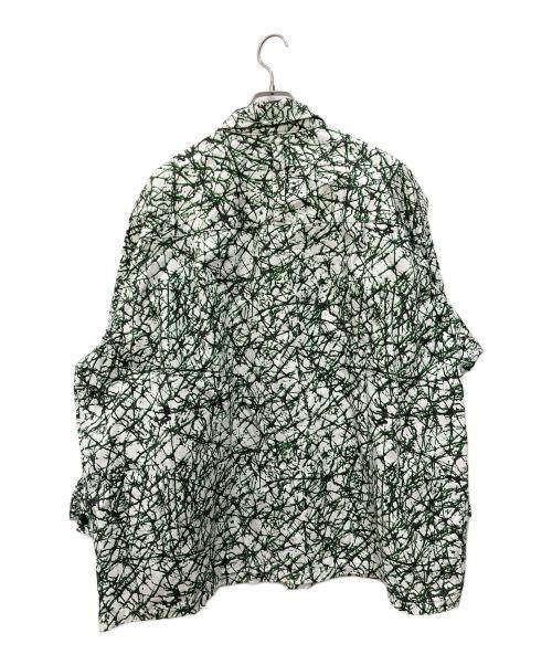 ROTOL（ロトル）ROTOL (ロトル) BIG COVERALL SHIRT ホワイト×グリーン サイズ:2の古着・服飾アイテム