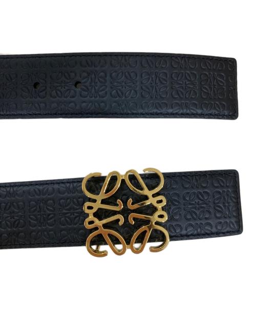 LOEWE（ロエベ）LOEWE (ロエベ) Reversible Repeat belt in silk calfskin ブラック サイズ:90/36の古着・服飾アイテム
