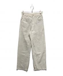 YANUK（ヤヌーク）の古着「Lilithカットオフデニムパンツ」｜アイボリー