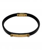 Saint Laurent Parisサンローランパリ）の古着「idプレートブレスレット」｜ブラック