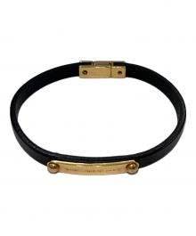 Saint Laurent Paris（サンローランパリ）の古着「idプレートブレスレット」｜ブラック