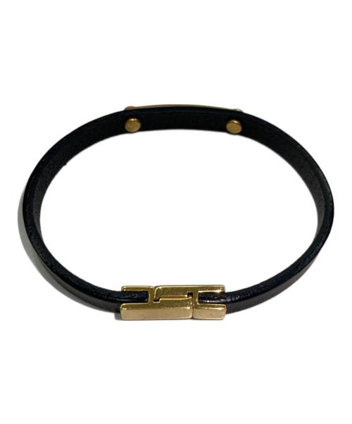 Saint Laurent Paris（サンローランパリ）Saint Laurent Paris (サンローランパリ) idプレートブレスレット ブラック サイズ:Mの古着・服飾アイテム