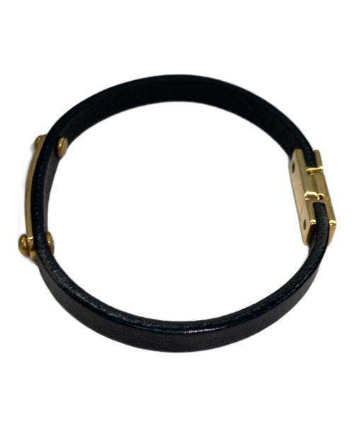 Saint Laurent Paris（サンローランパリ）Saint Laurent Paris (サンローランパリ) idプレートブレスレット ブラック サイズ:Mの古着・服飾アイテム