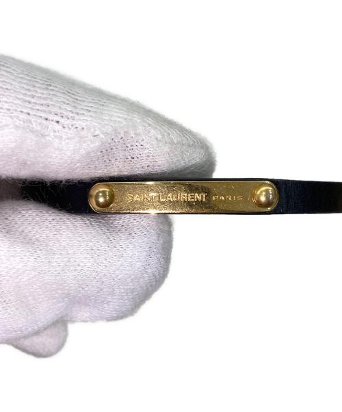 Saint Laurent Paris（サンローランパリ）Saint Laurent Paris (サンローランパリ) idプレートブレスレット ブラック サイズ:Mの古着・服飾アイテム