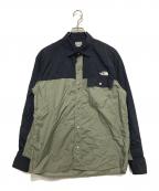 THE NORTH FACEザ ノース フェイス）の古着「L/S NUPTSE SHIRT」｜ブラック×グリーン