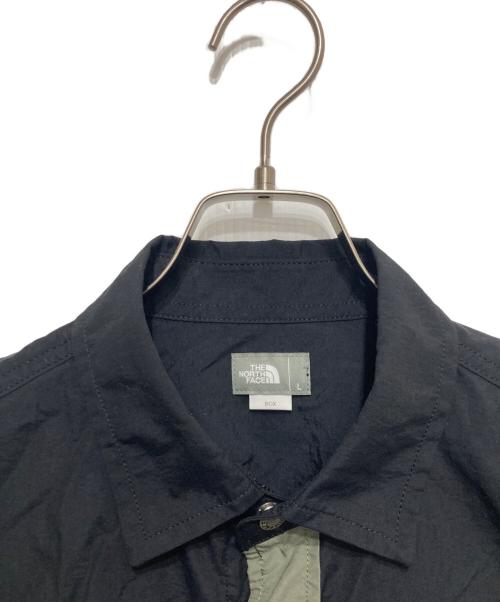 THE NORTH FACE（ザ ノース フェイス）THE NORTH FACE (ザ ノース フェイス) L/S NUPTSE SHIRT ブラック×グリーン サイズ:Lの古着・服飾アイテム