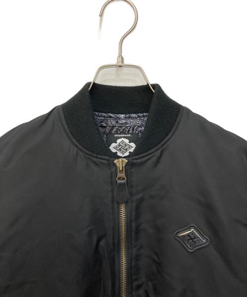 BUDS POOL（バッズプール）BUDS POOL (バッズプール) Gakkin (ガッキン) 花罰 MA-1 フライトジャケット ブラック サイズ:Mの古着・服飾アイテム