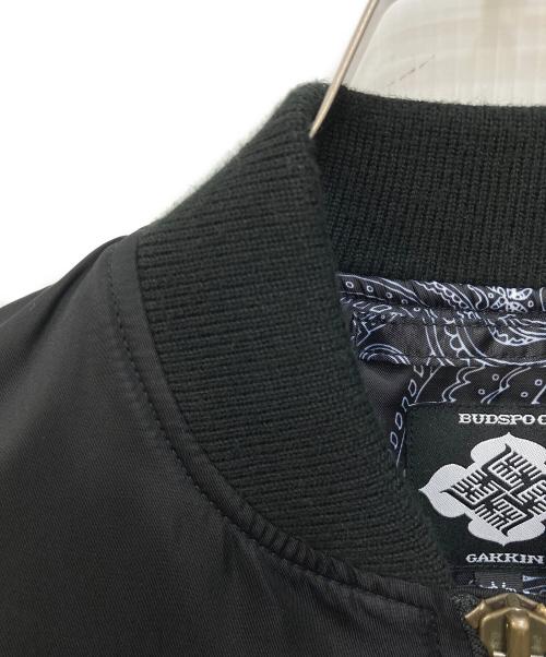 BUDS POOL（バッズプール）BUDS POOL (バッズプール) Gakkin (ガッキン) 花罰 MA-1 フライトジャケット ブラック サイズ:Mの古着・服飾アイテム