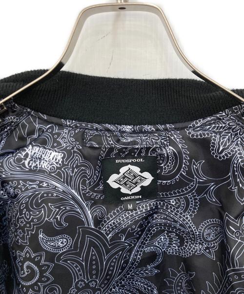 BUDS POOL（バッズプール）BUDS POOL (バッズプール) Gakkin (ガッキン) 花罰 MA-1 フライトジャケット ブラック サイズ:Mの古着・服飾アイテム
